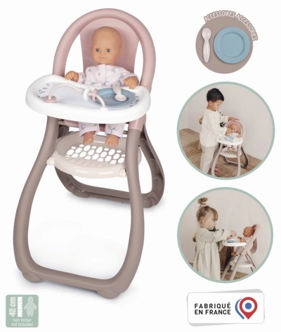 Chaise haute beige pour poupées BN