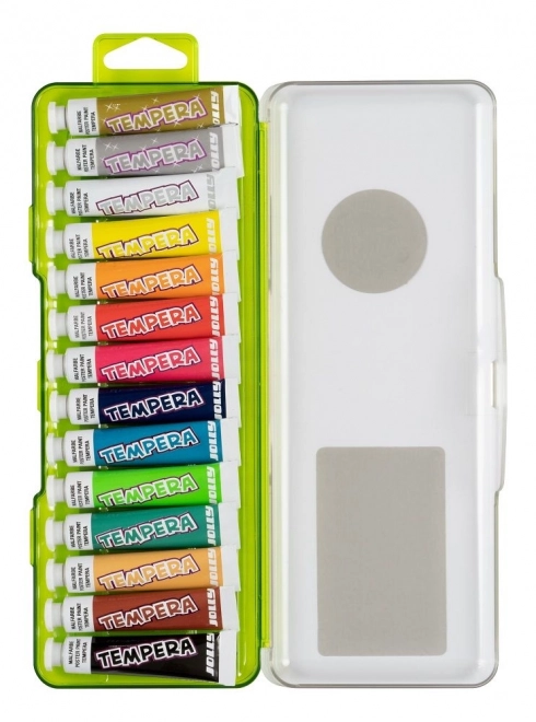 Peinture Tempéra Jolly - 12 couleurs + argent et or