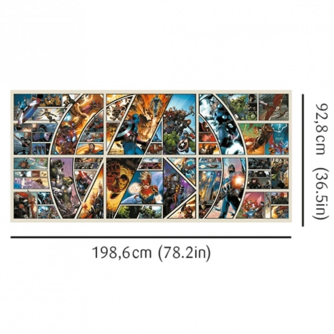 Puzzle 9000 pièces Marvel à travers l'Univers des Comics