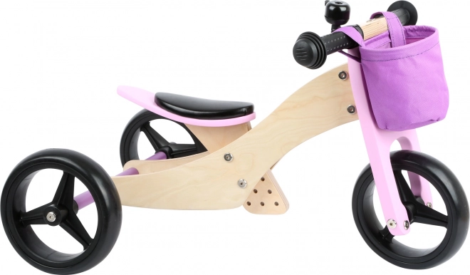 Draisienne en bois 2-en-1 rose small foot
