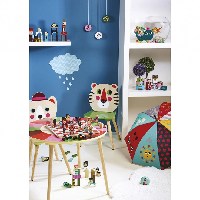 Parapluie coloré pour enfants avec poignée en forme de chat