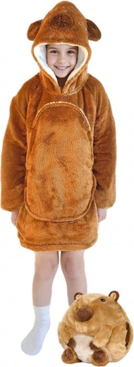 Grande poche et capuche avec petites oreilles