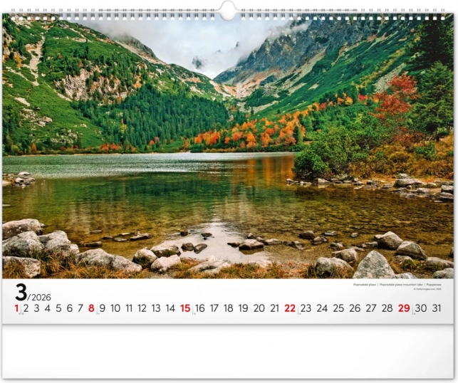 Calendrier mural Magiques Tatras 2026