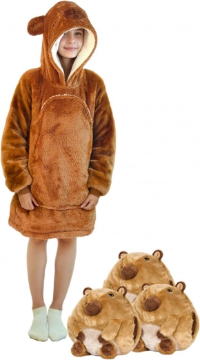 Grande poche et capuche avec oreilles d’animaux