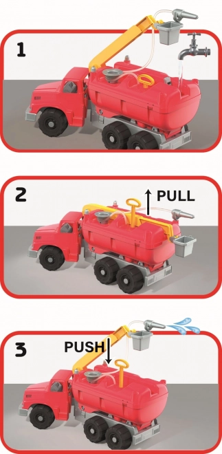 Androni Camions Géants camion de pompier avec plateforme et lance à eau fonctionnelle - longueur 74 cm