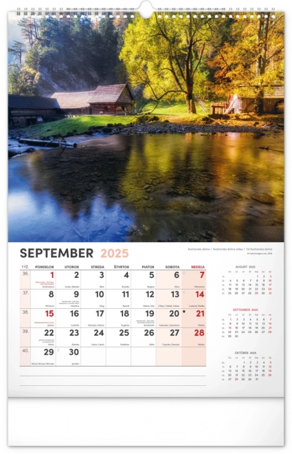 Calendrier mural Notre Slovaquie 2025, 33 × 46 cm