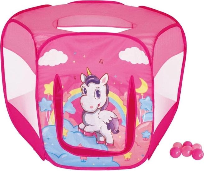 Piscine à balles sèche et tente avec balles Licorne