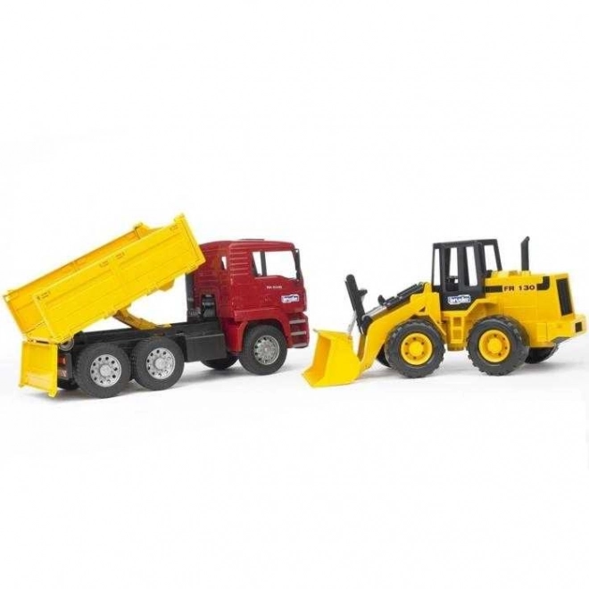 Camion benne MAN Bruder et chargeur frontal FR130