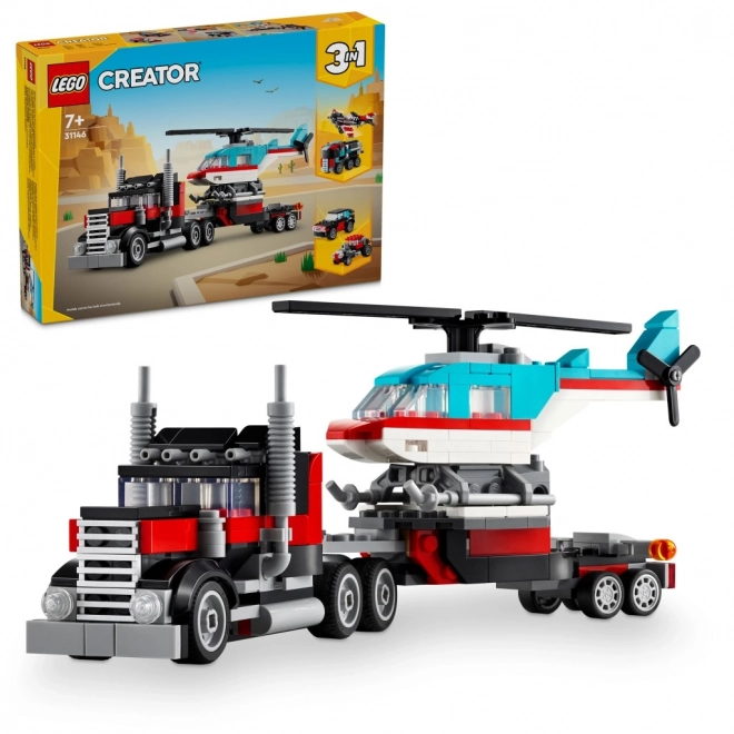 Lego Creator Remorquage avec Plate-forme et Hélicoptère