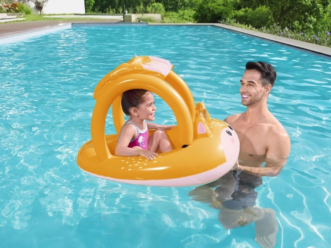 Bateau gonflable pour enfants Renard avec toit amovible