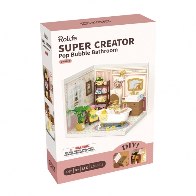 Maison miniature - salle de bain pour filles