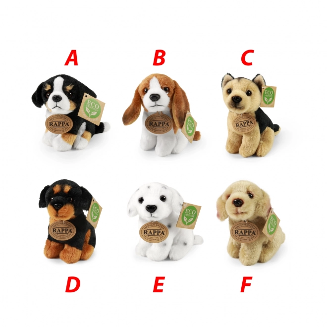 Chien en peluche assis mix 12 cm ÉCOLOGIQUE