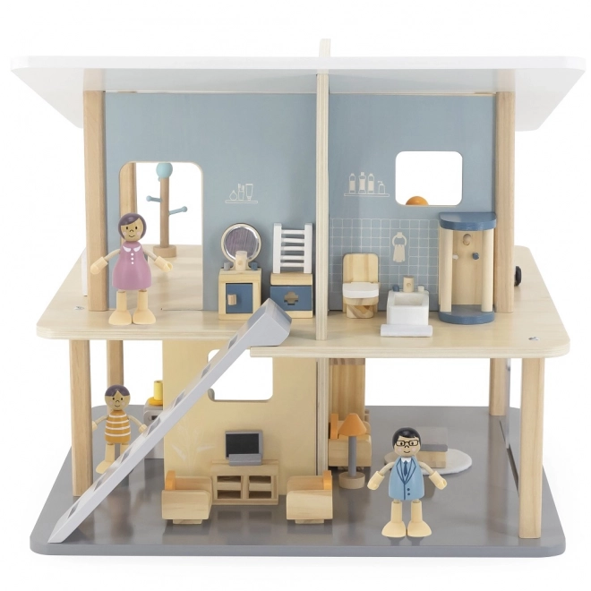 Poupées en bois pour maison de poupée