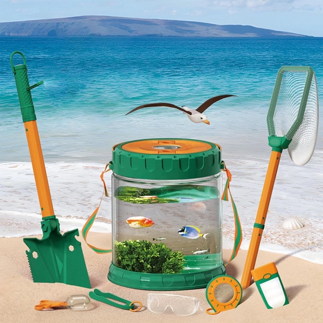 Woopie Ensemble du Petit Explorateur de la Nature Filet pour Insectes et Papillons, Récipient pour Poissons