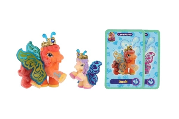 Figurines Filly Butterfly en peluche 2 pièces avec accessoires, assortiment de types sur carte 17x16,5cm