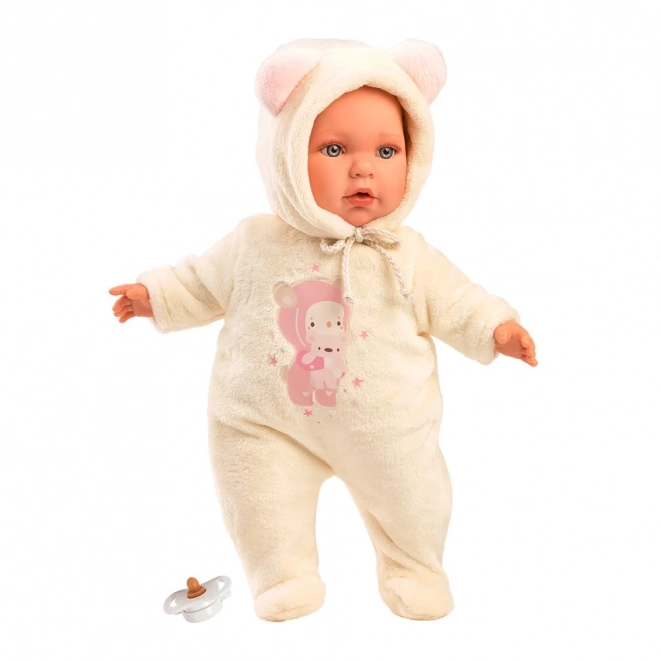 Llorens 14208 BABY JULIA - poupée réaliste bébé avec un corps en tissu doux - 42 cm