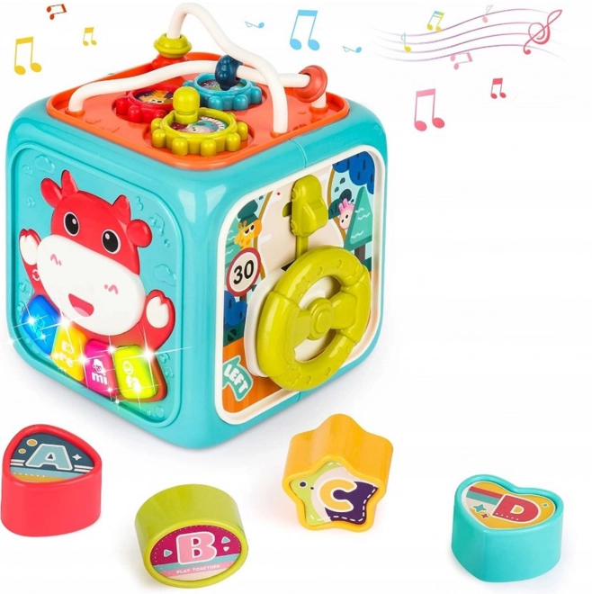 Cube sensoriel interactif Montessori 6 en 1