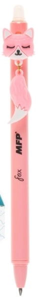 Stylo à bille effaçable avec renard 0,5 plastique bleu 4 couleurs 36 pièces dans une boîte