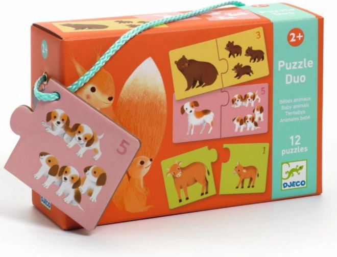 Djeco Duo puzzle Compter avec les animaux