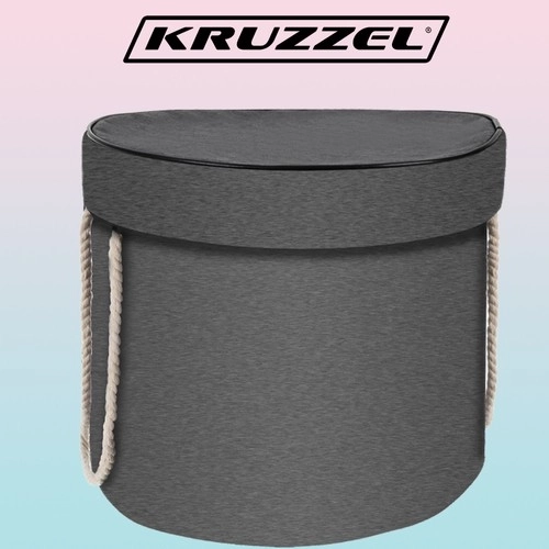 Panier à jouets gris avec tapis