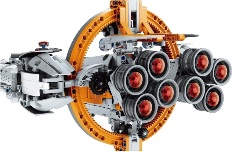 Design inspiré de la science‑fiction avec anneau circulaire