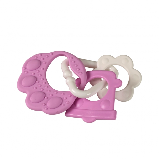 Anneau de dentition patte d'ours rose