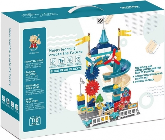 Blocs avec toboggan à billes pour enfants