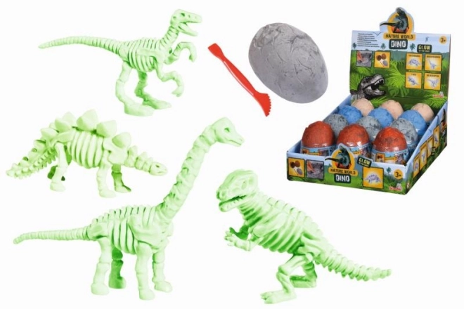 Kit de fouille avec squelette de dinosaure dans un œuf