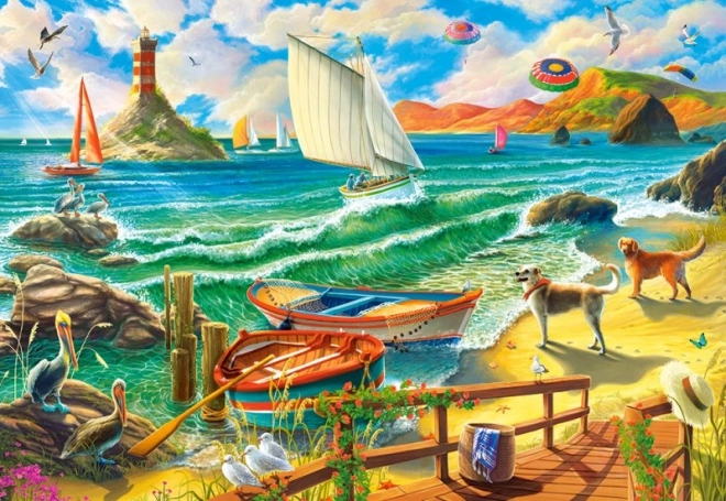 Puzzle 1000 pièces Week-end à la mer