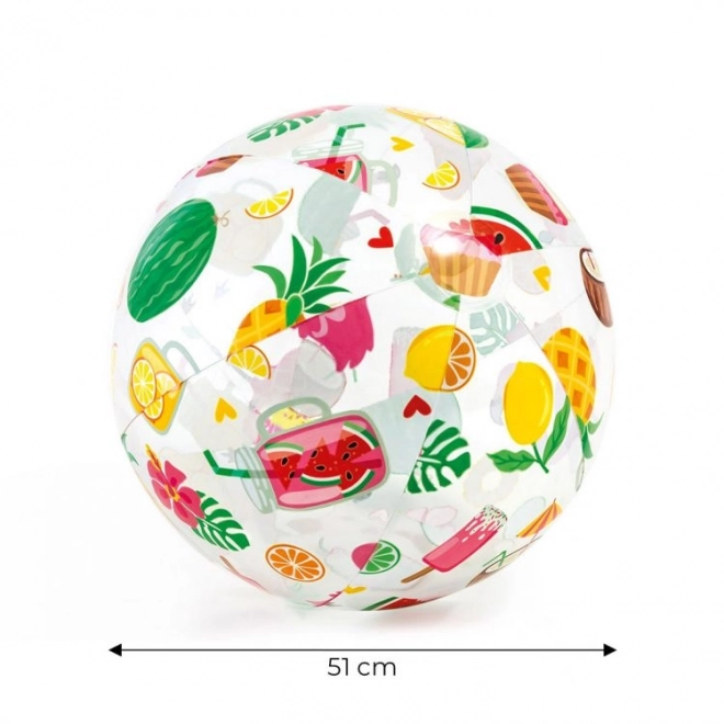Balle gonflable avec motifs - 51 cm