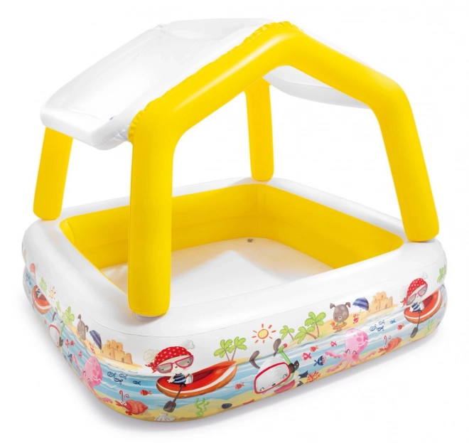 57470NP Piscine avec toit ensoleillé