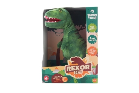 T-Rex en peluche sonore 38 cm vert