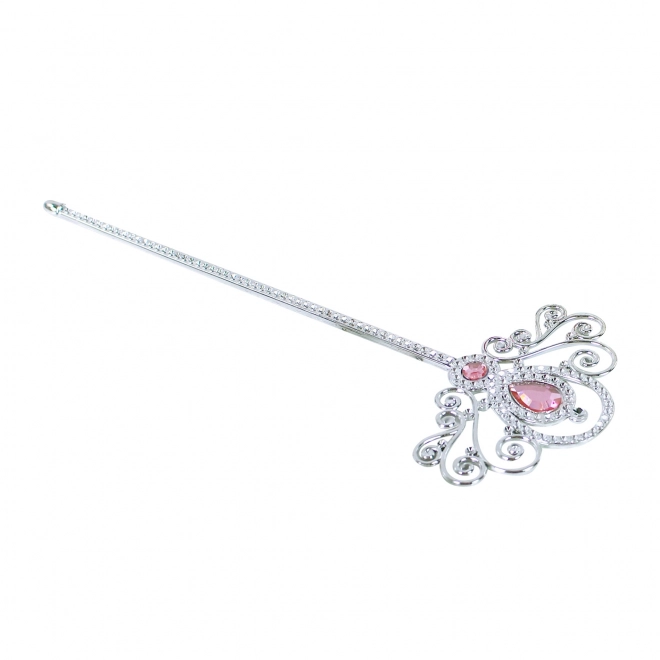 Ensemble couronne avec baguette rose