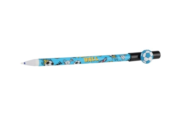Stylo gomme avec ballon de football 16cm en plastique 6 couleurs 36 pcs dans une boîte