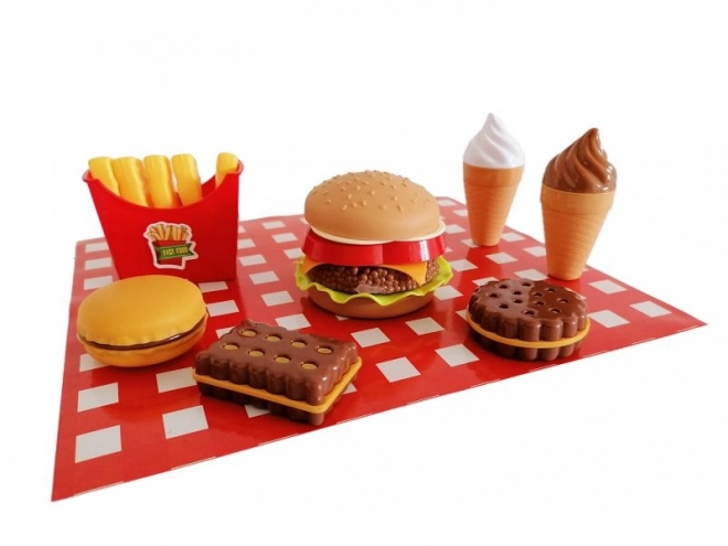 Ensemble de nourriture fast food