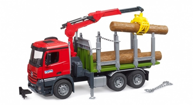 Transporteur de bois Bruder avec grue hydraulique