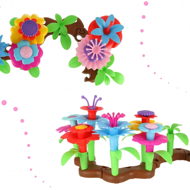 Jouet de construction créatif jardin fleuri