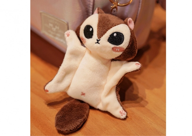 Porte-clés Planeur à sucre Peluche Marron 10 cm