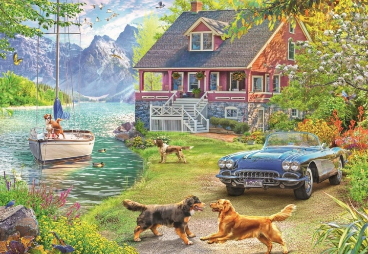 Puzzle Ravensburger Été au bord du lac 200 pièces