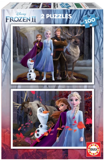 Educa Puzzle La Reine des neiges 2, 2x100 pièces