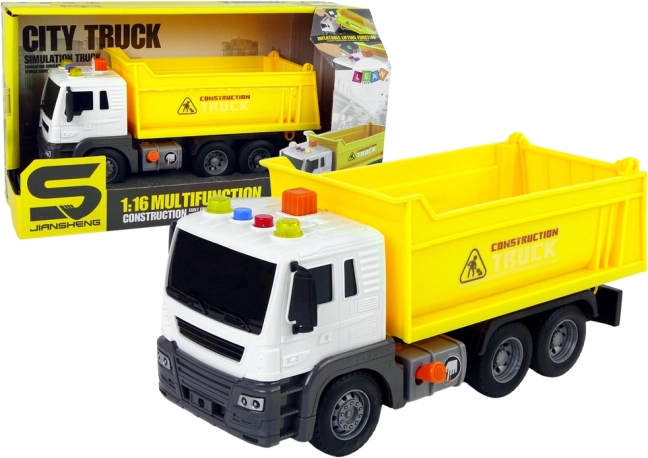 Camion-benne de chantier 1:16 avec lumières et sons