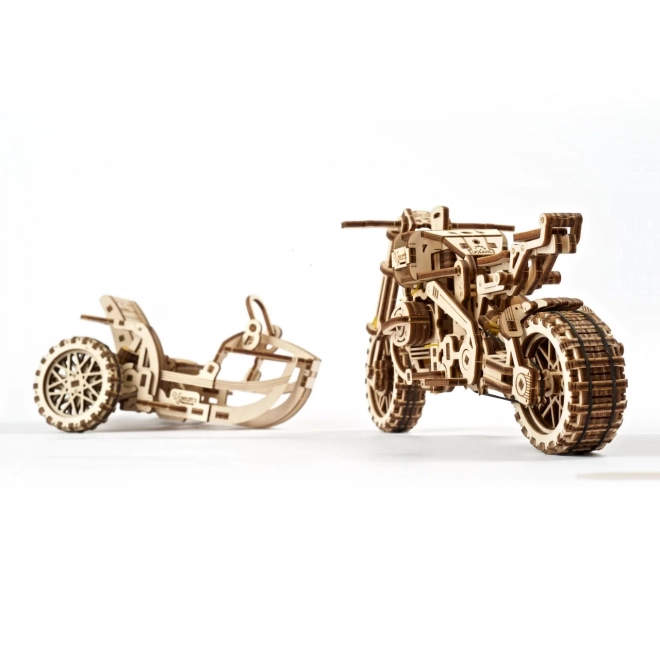 Ugears puzzle 3D Moto avec side-car 380 pièces
