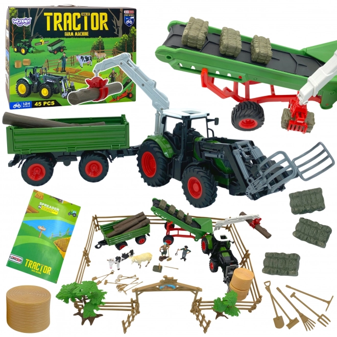 Set de machines agricoles tracteur mini ferme WOOPIE
