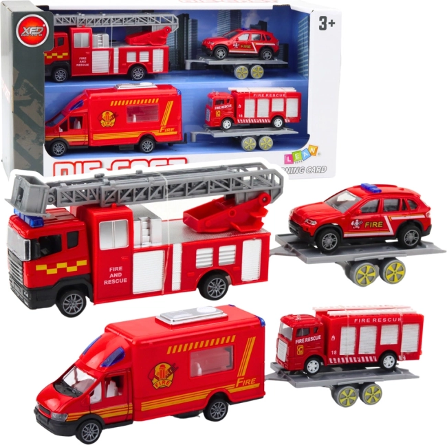 Ensemble de véhicules de pompiers à friction