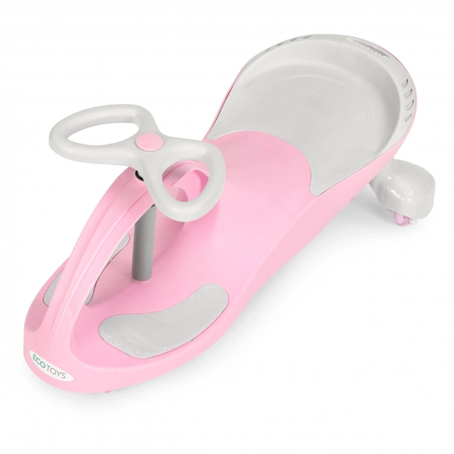Voiture à pédales avec roues LED roses ECOTOYS