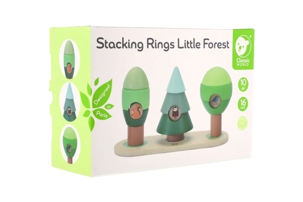 Puzzle en bois - Forêt avec arbres