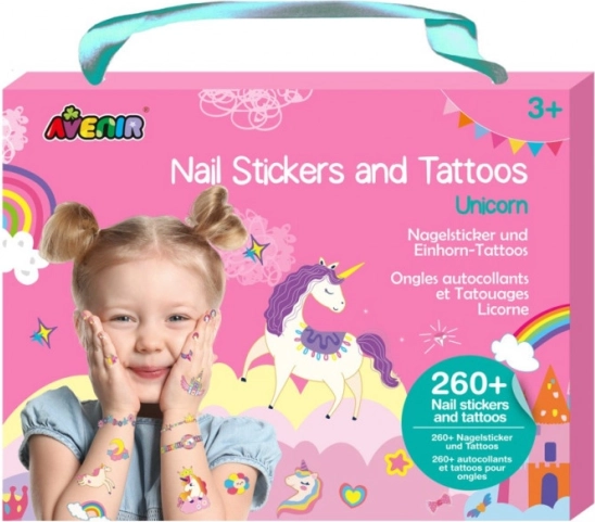 Autocollants pour ongles et tatouages - Licornes