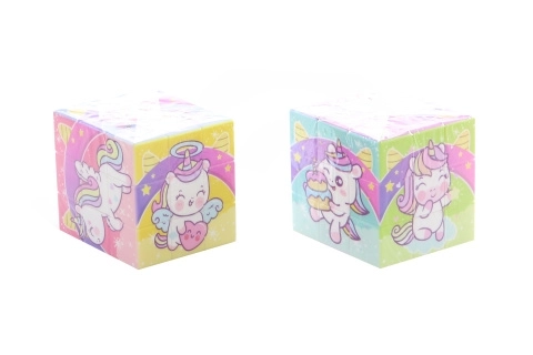 Cube pliable avec licorne pour enfants