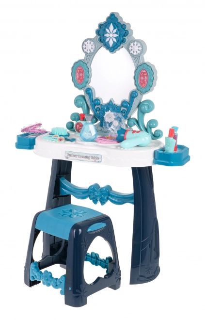 Coiffeuse interactive pour enfants avec éclairage et accessoires