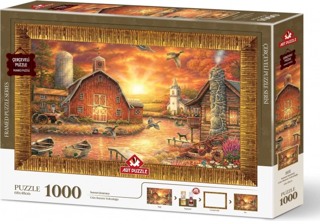 ART PUZZLE Puzzle avec cadre et colle 3-en-1 1000 pièces – Vers le soleil